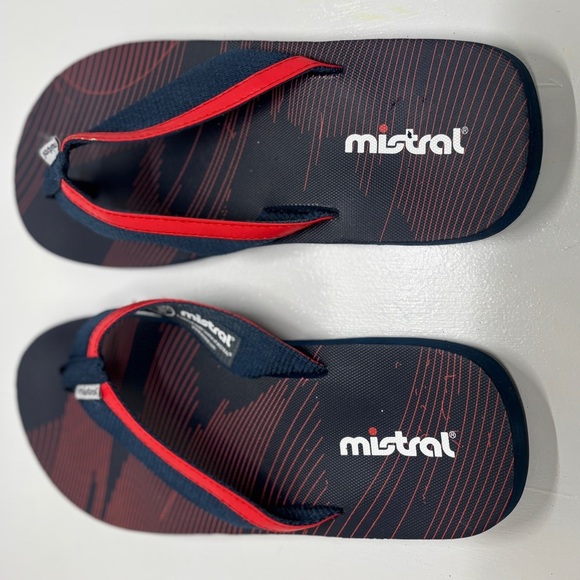 Men’s Mistral Red and Black Flip Flops EU 42/43 US 9/10 - Picture 3 of 8